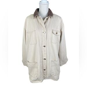 Vintage Faded Glory Chore Jacket Women's Plus Size 1X Barn Coat Flannel Lined